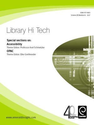 cover image of Library Hi Tech, Volume 25, Issue 4